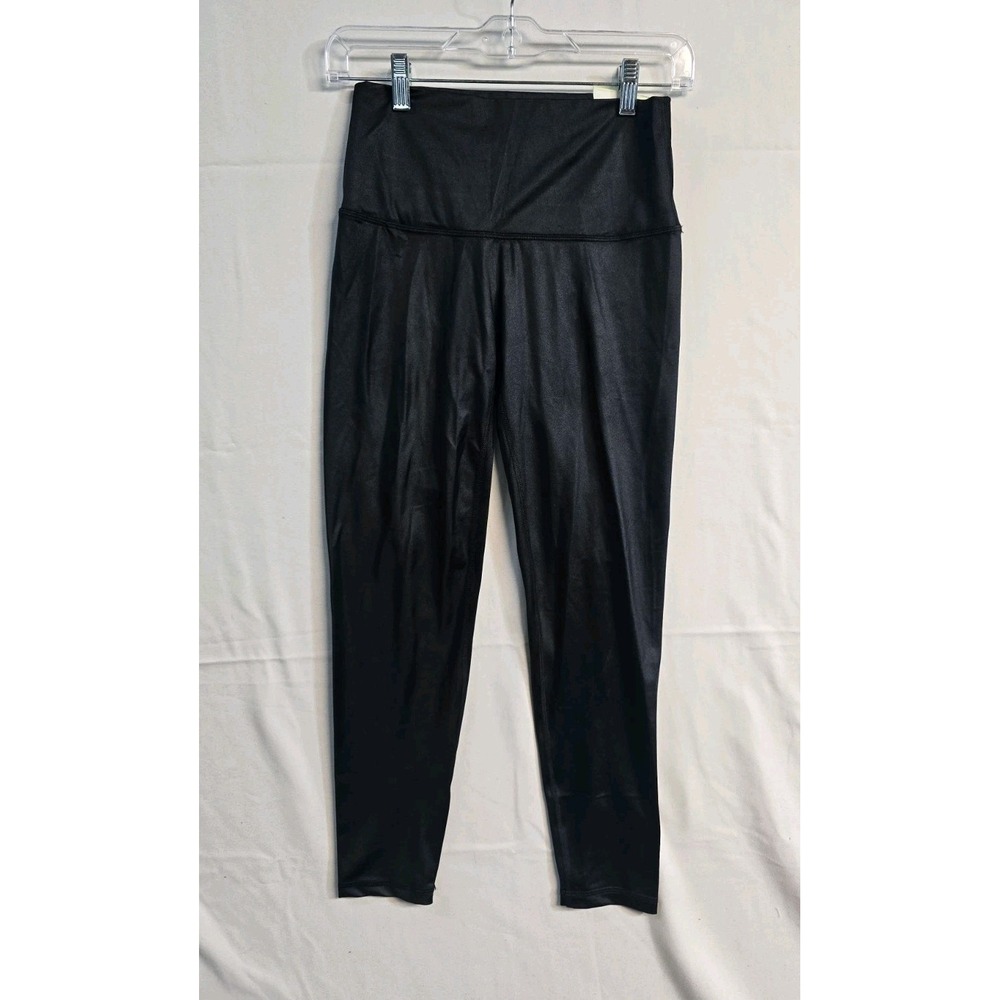 aerie offline leggings M Black  Goals Gloss NWT Shiny Hirise